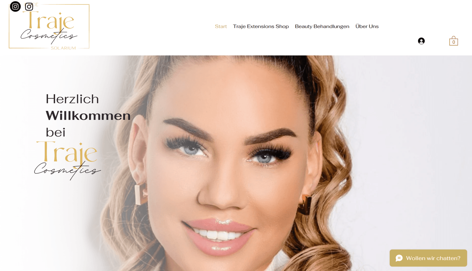 Website Traje Cosmetics – Beauty-Studio & Extension-Shop